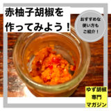 赤柚子胡椒の作り方〜おすすめな使い方もご紹介！〜
